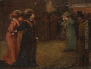 Elegantes Le Soir by Theophile Alexandre Steinlen