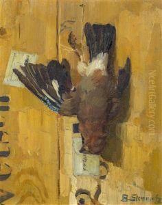 Trompe L'oeuil Mit Erlegtem Eichelhaher by Beppo (Joseph) Steinmetz