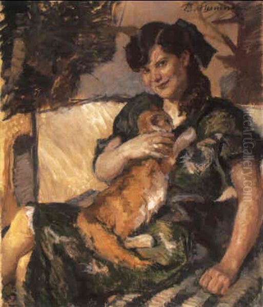 Madchen Mit Katze (girl With Cat) - view 1