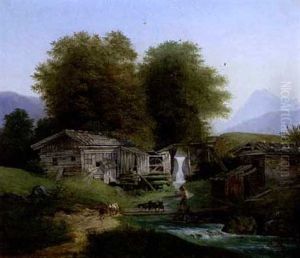 Bergmuhle In Sommerlandschaft