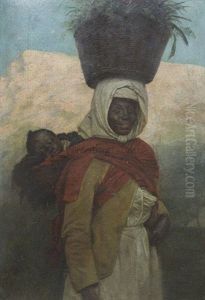 Afrikanische Frau Mit Ihrem Kind Im Tragetuch Afrikanische Frau Mit Ihrem Kind Im Tragetuch
