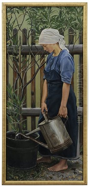 Girl With Watering Can - view 1