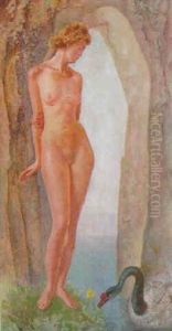 Leda Mit Dem Schwan by Eduard Stella