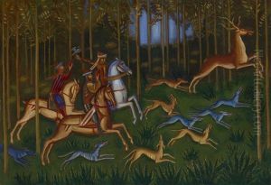 Hunting Scene by Dmitri Semenovich Stelletsky