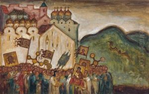 La Procession by Dmitri Semenovich Stelletsky