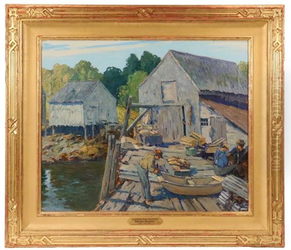 Painting The Pram, New Harbor - view 1