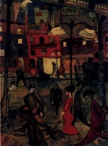 An Evening Under The El by Hans Stengel