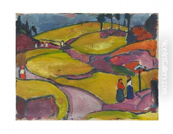 Rhythmische Landschaft (eifel). Verso Sketch For Self Portrait - view 1