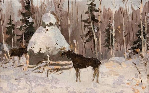 Etude De Paysage Hivernale - view 1