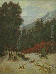 Two Foxes In The Forest by Alexandr Nikoalevich Stepanov