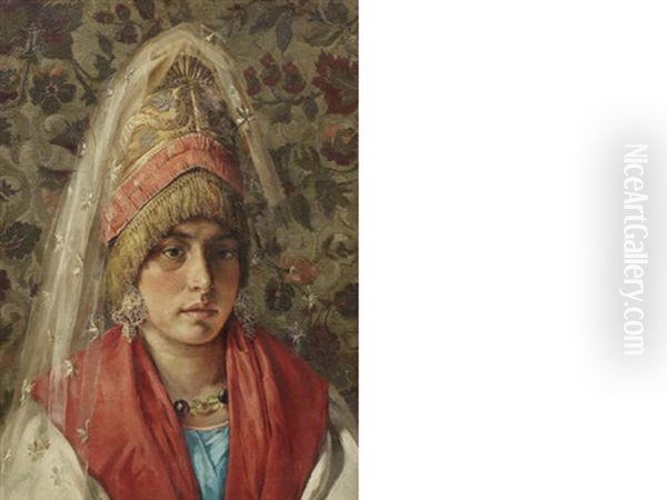 Portrait Of A Young Woman In Traditional Dress - view 1