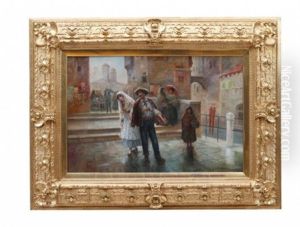 Venetiansk Marknadsscen by August Stephan