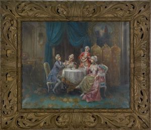 Interior Scene by August Stephan
