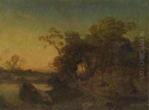 Landschaft Mit Figurlicher Staffage Landschaft Mit Figurlicher Staffage