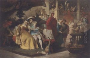 The Fateful Engagement Of Henry Viii To Anne Boleyn by Francis Philip Stephanoff