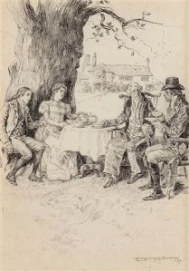 Tea In The Garden by Alice Barber Stephens