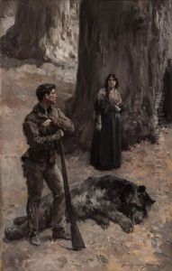 The Bear Hunter by Alice Barber Stephens