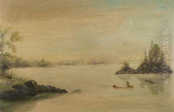 Canoeing On A Lake - view 1