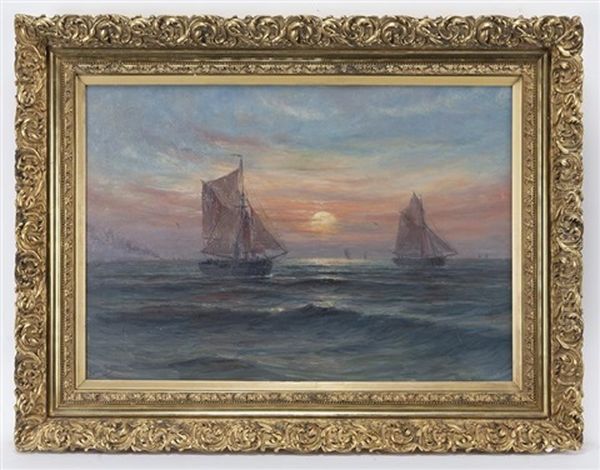 Untitled (ships At Sunset) - view 1