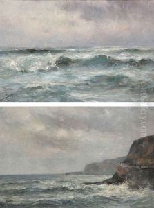 Seaview; Rocky Coastal View (2 Works) by Romain Steppe