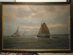 Boten Op De Schelde by Romain Steppe