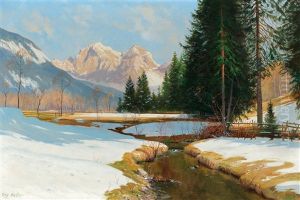 Salzburger Alps - View Of The Hoher Goll by Hans Sterbik