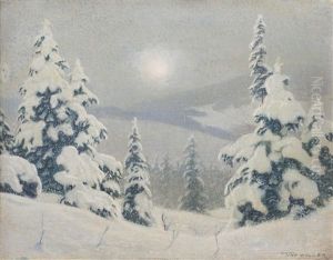 Waldrand In Der Wintersonne by Hans Sterbik