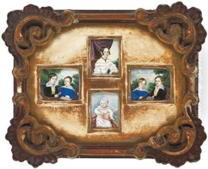 Sophie, Edouard Carl August, Adolphe Und Philippine Rechl (4 Works In 1 Frame)
