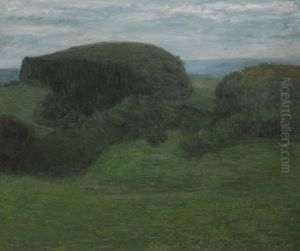 Grune Landschaft Bei Wittgenborn by Robert Sterl