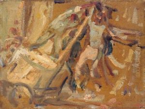 Steinauflader Am Kippwagen by Robert Sterl