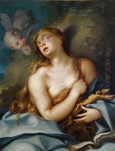 Die Busende Magdalena In Einer Landschaft by Ignaz Stern