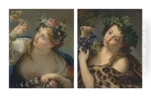 Allegory Of Spring And Allegory Of Autumn (2 Works) by Ignaz Stern