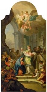 Darbringung Im Tempel, Und Reinigung Mariens (sketch For The Altar Piece Of The Pilgrimage Church In Dub An Der March)