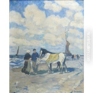 Figures On A Beach, Brittany Figures On A Beach, Brittany