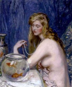 A Nude With A Goldfish Bowl A Nude With A Goldfish Bowl