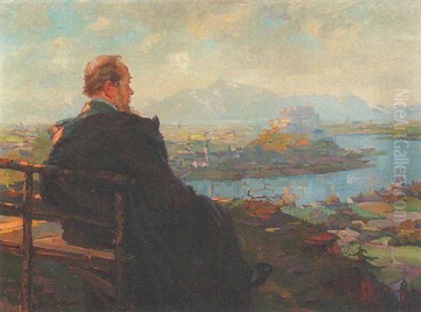 Der Maler Blickt Vom Gaisberg Auf Salzburg - view 1