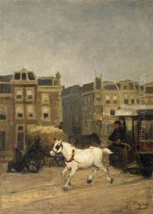 Strasenszene by Jacobus Frederik Sterre De Jong
