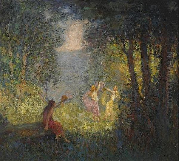 Women Dancing In A Forest - view 1