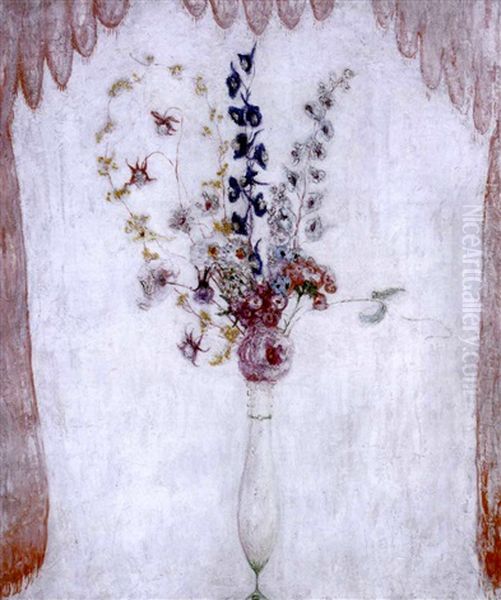 Delphiniums And Columbine - view 1