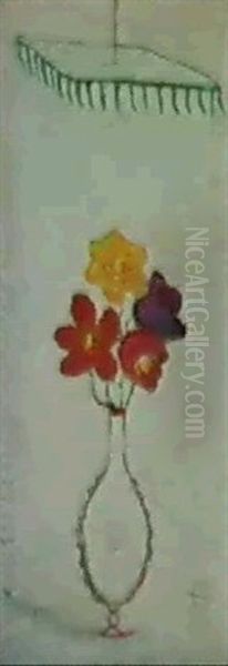 Vase Of Flowers Beneath A Canopy - view 1