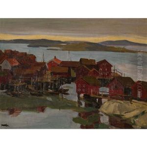 Nordische Hafenlandschaft by Martha Stettler