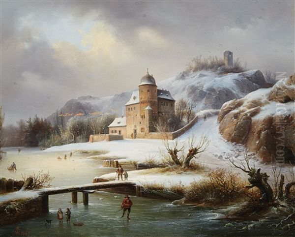 Landscape With A Frozen River - view 1