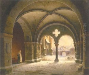 Die Marienkirche Bei Oberwesel, Wintermotiv by Wilhelm Steuerwald