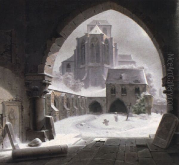 Klosterruine Im Winter - view 1