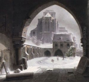 Klosterruine Im Winter by Wilhelm Steuerwald