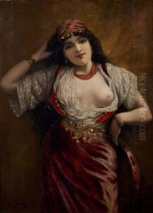 Orientale Au Collier De Corail Oriental Girl With A Coral Necklace