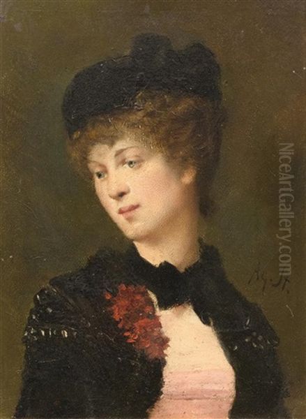 Portrat Einer Dame Mit Hut - view 1