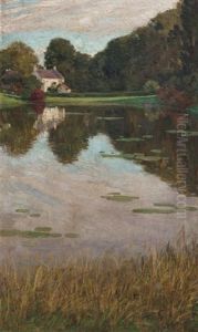 Paisaje Con Casa Y Lago Paisaje Con Casa Y Lago