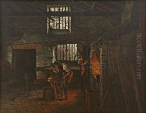 The Blacksmith"s Forge by Albert George Stevens
