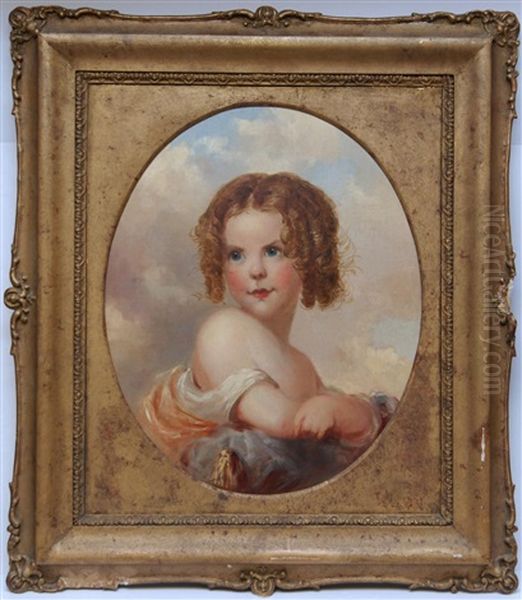 Portrait Of A Young Girl With Curls In Her Hair - view 1